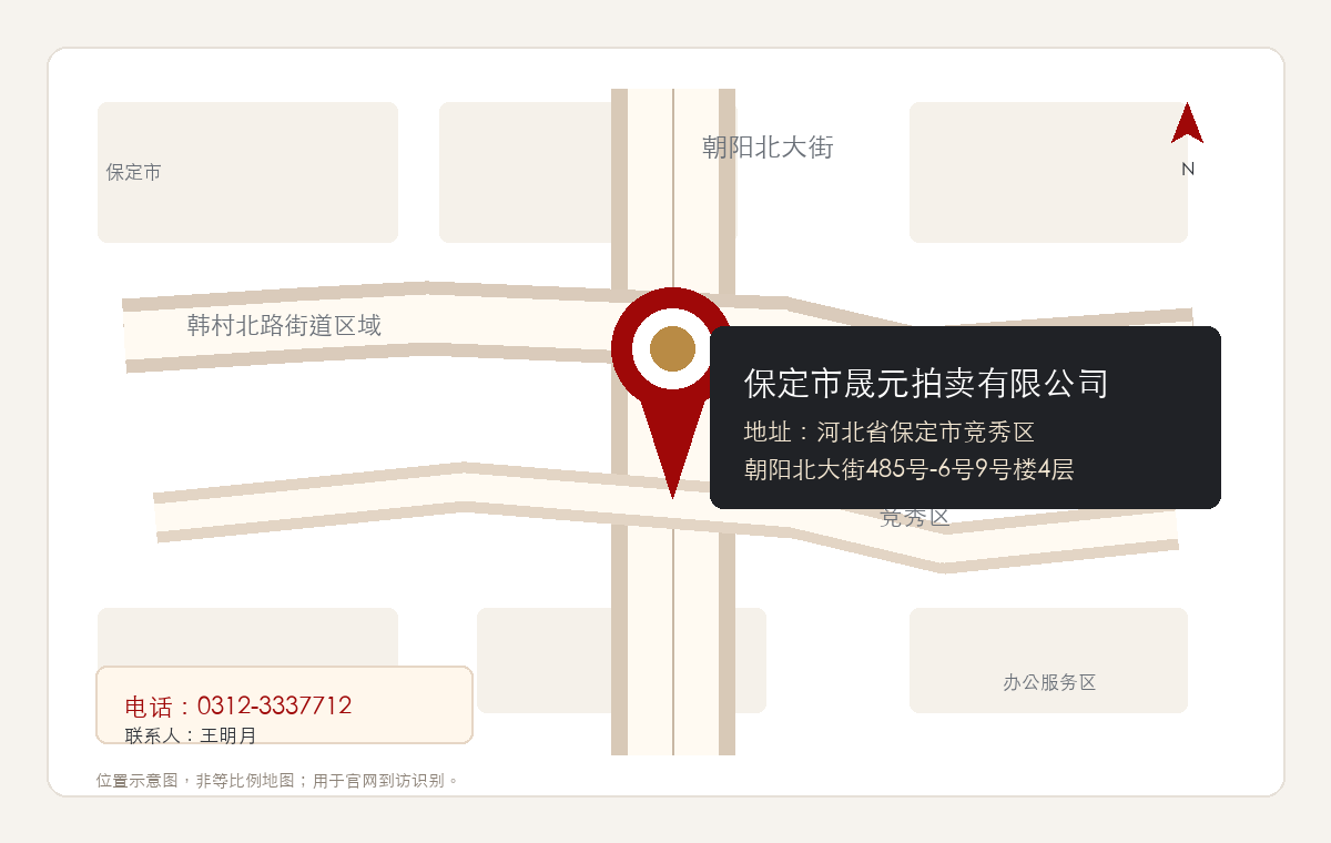 保定市晟元拍卖有限公司办公地址示意图